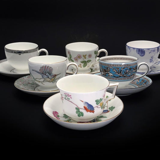 【美品】WEDGWOOD ウェッジウッド／カップ＆ソーサー 6客 ／アソートセット／陶器／マルチカラー