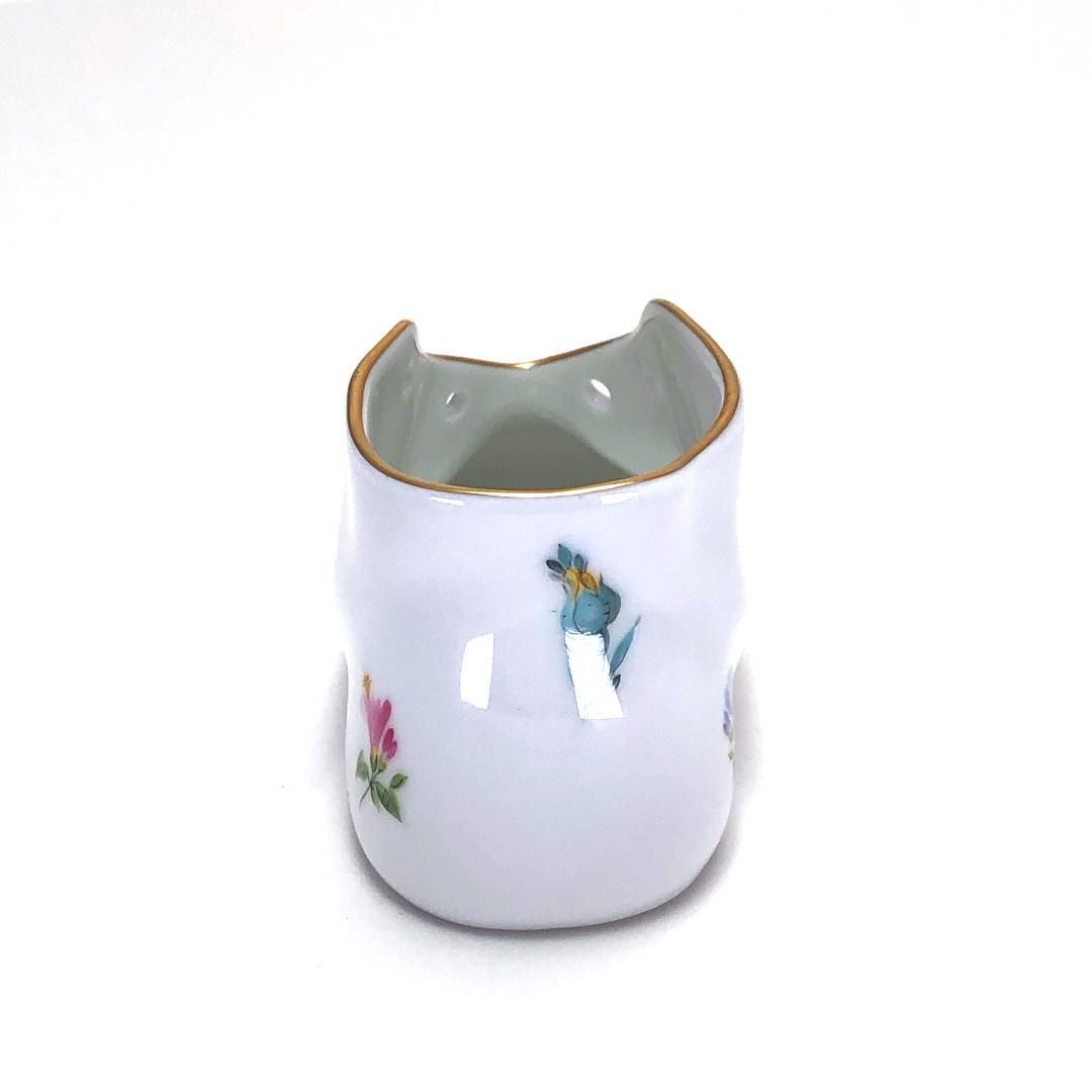 【美品・箱付き】HEREND ヘレンド／ミルフルール ベビーシューズ／ケース／花・フローラル／陶器／ホワイト