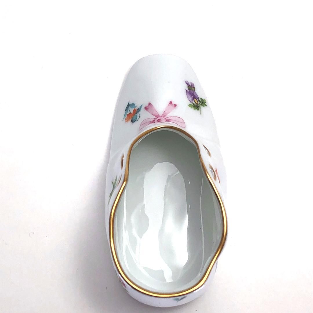 【美品・箱付き】HEREND ヘレンド／ミルフルール ベビーシューズ／ケース／花・フローラル／陶器／ホワイト