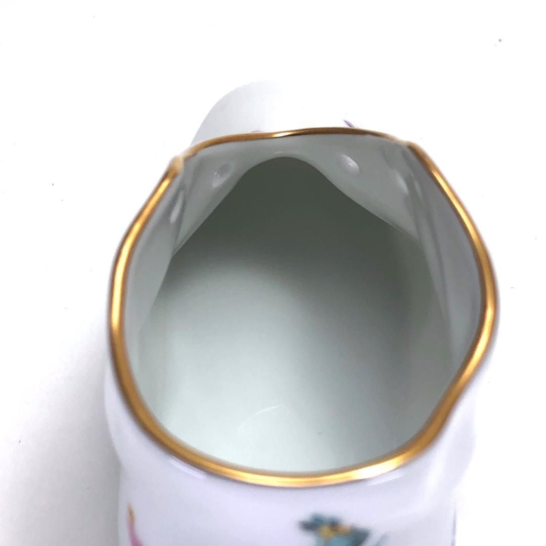 【美品・箱付き】HEREND ヘレンド／ミルフルール ベビーシューズ／ケース／花・フローラル／陶器／ホワイト