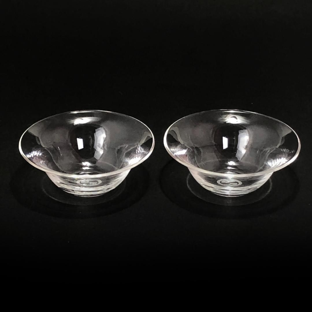 【希少・美品・箱付き】GUCCI グッチ スガハラ sghr コラボ／冷酒器 お猪口 徳利／クリスタルグラス／クリア