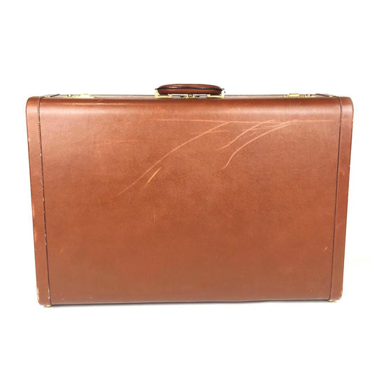 【ヴィンテージ・大型】PRADA プラダ／トランク ラゲッジ キャリー ケース／レザー／ブラウン