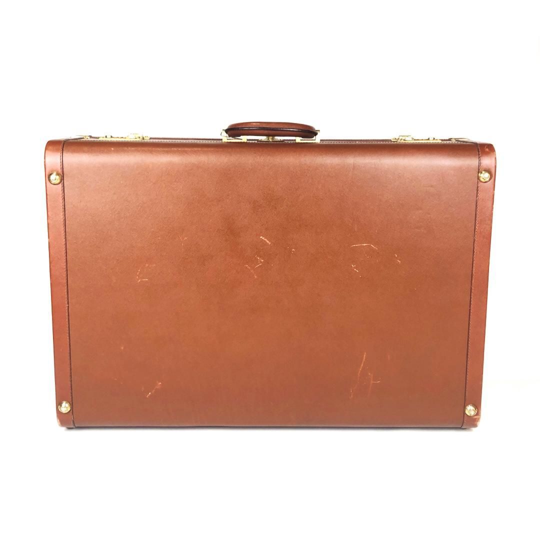 【ヴィンテージ・大型】PRADA プラダ／トランク ラゲッジ キャリー ケース／レザー／ブラウン