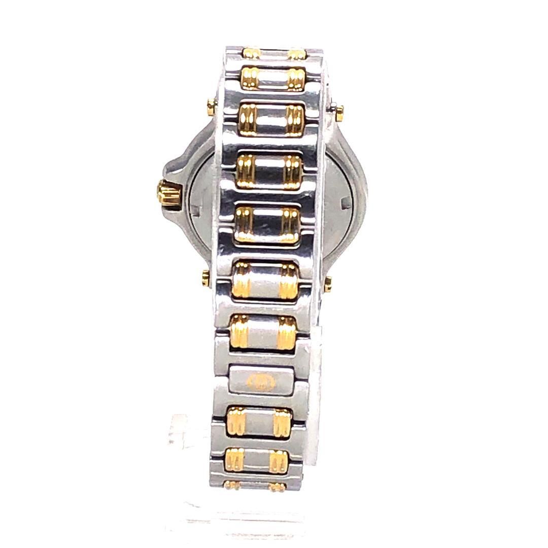 【美品・電池交換済み】GUCCI グッチ／レディース 腕時計 9700L デイト／クォーツ／ステンレス・GP／シルバー・ゴールド