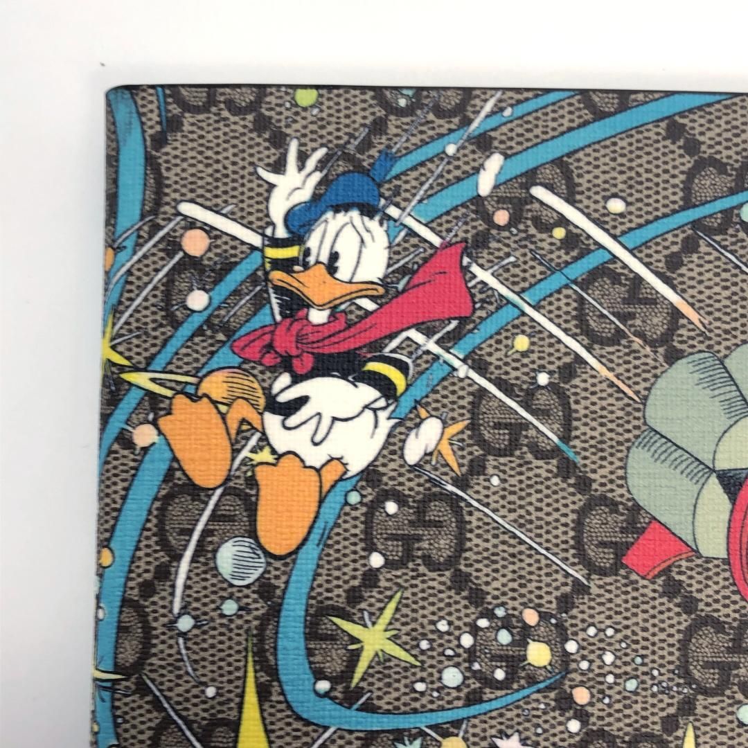 【未使用・箱・保管袋付】GUCCI グッチ／キャンバス ノート GGスプリーム 661731／ディズニー ドナルドダック／紙／ブラウン