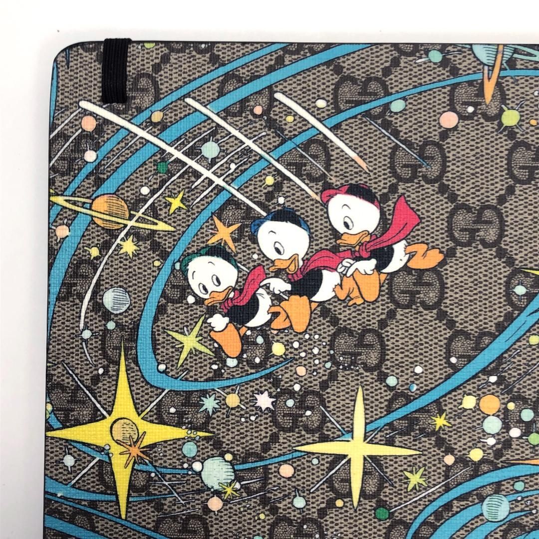 【未使用・箱・保管袋付】GUCCI グッチ／キャンバス ノート GGスプリーム 661731／ディズニー ドナルドダック／紙／ブラウン