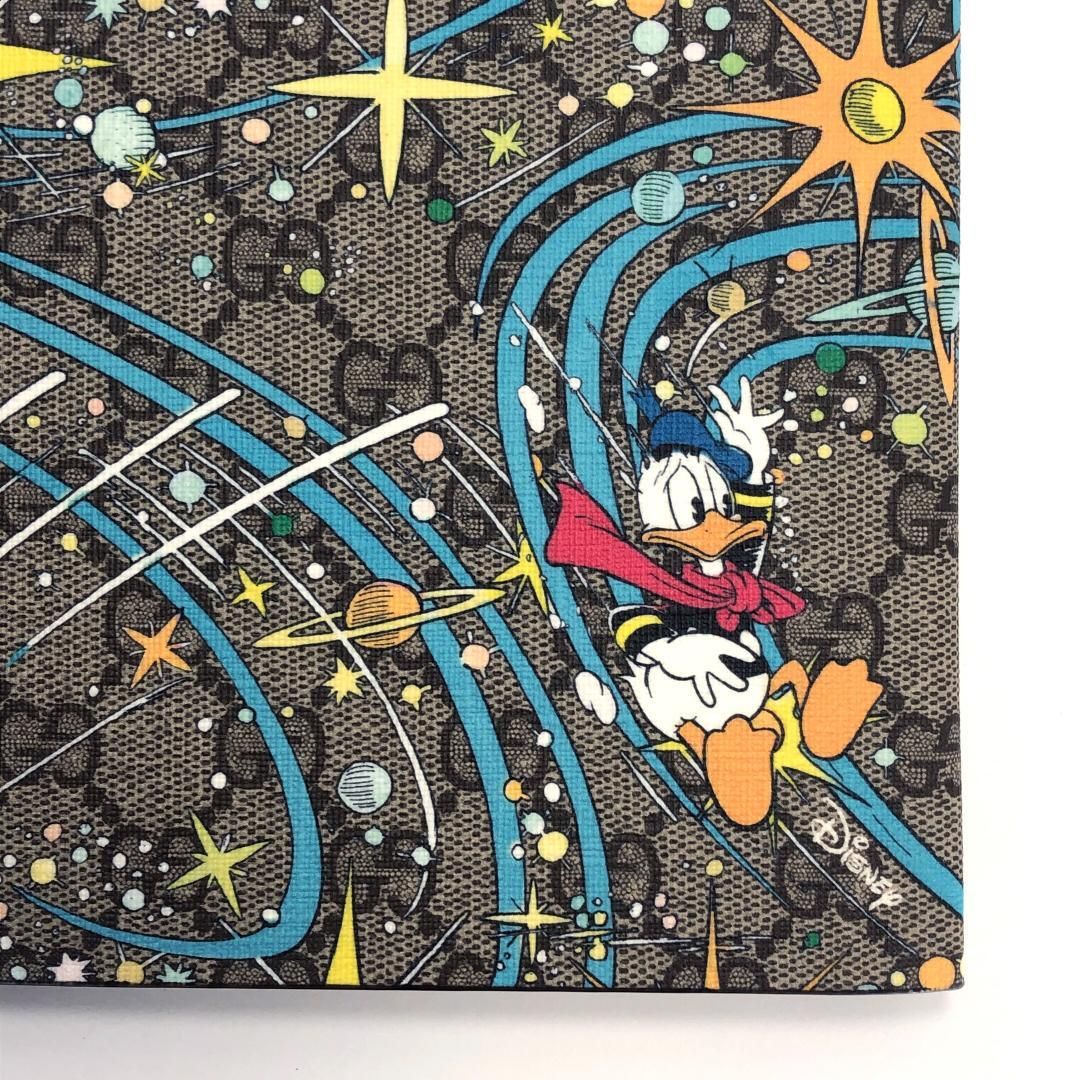 【未使用・箱・保管袋付】GUCCI グッチ／キャンバス ノート GGスプリーム 661731／ディズニー ドナルドダック／紙／ブラウン