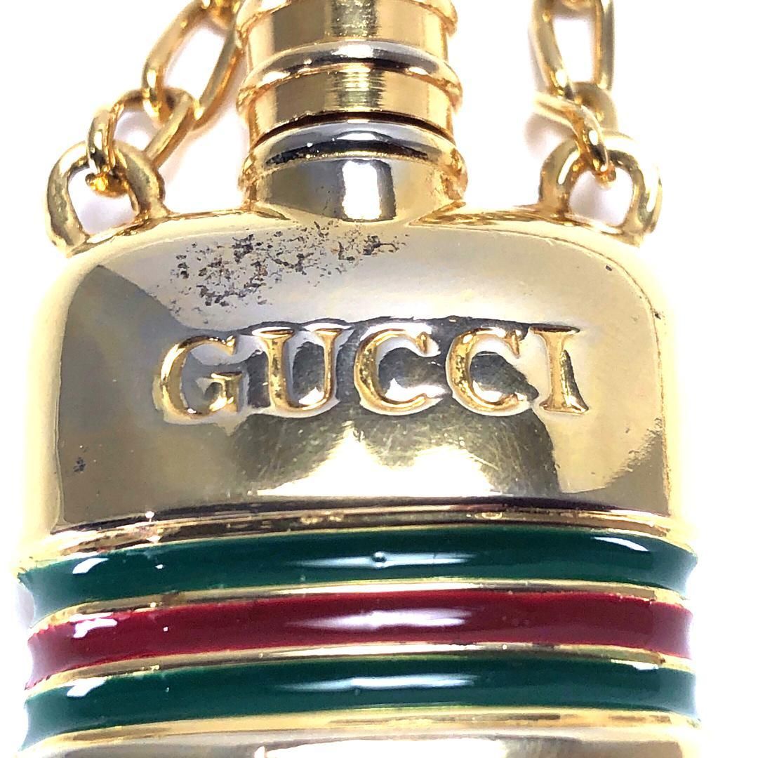 GUCCI グッチ／パフューム ボトル ペンダント ネックレス 香水瓶／シェリーライン／GP／ゴールド