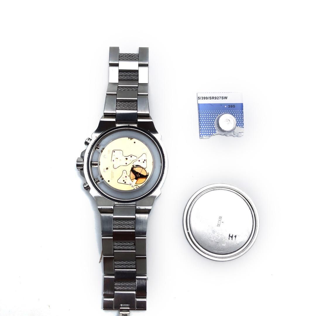 【美品・電池交換済】Gc WATCHES ジーシーウォッチ／クロノグラフ Y24003G2／クォーツ／ステンレス／シルバー・ブラック