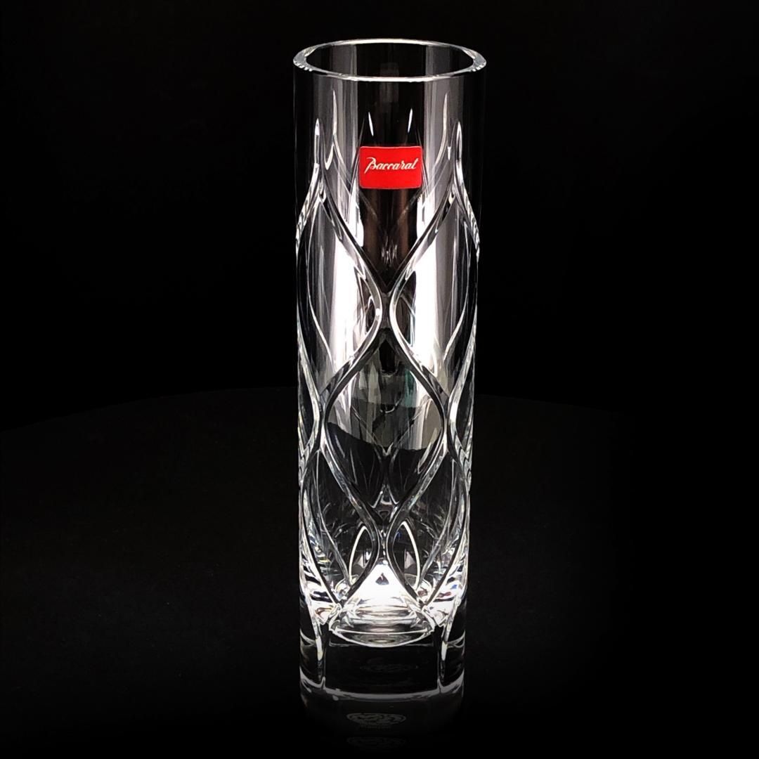 【美品】Baccarat バカラ／フラワーベース 花瓶／クリスタルグラス／クリア／BC443