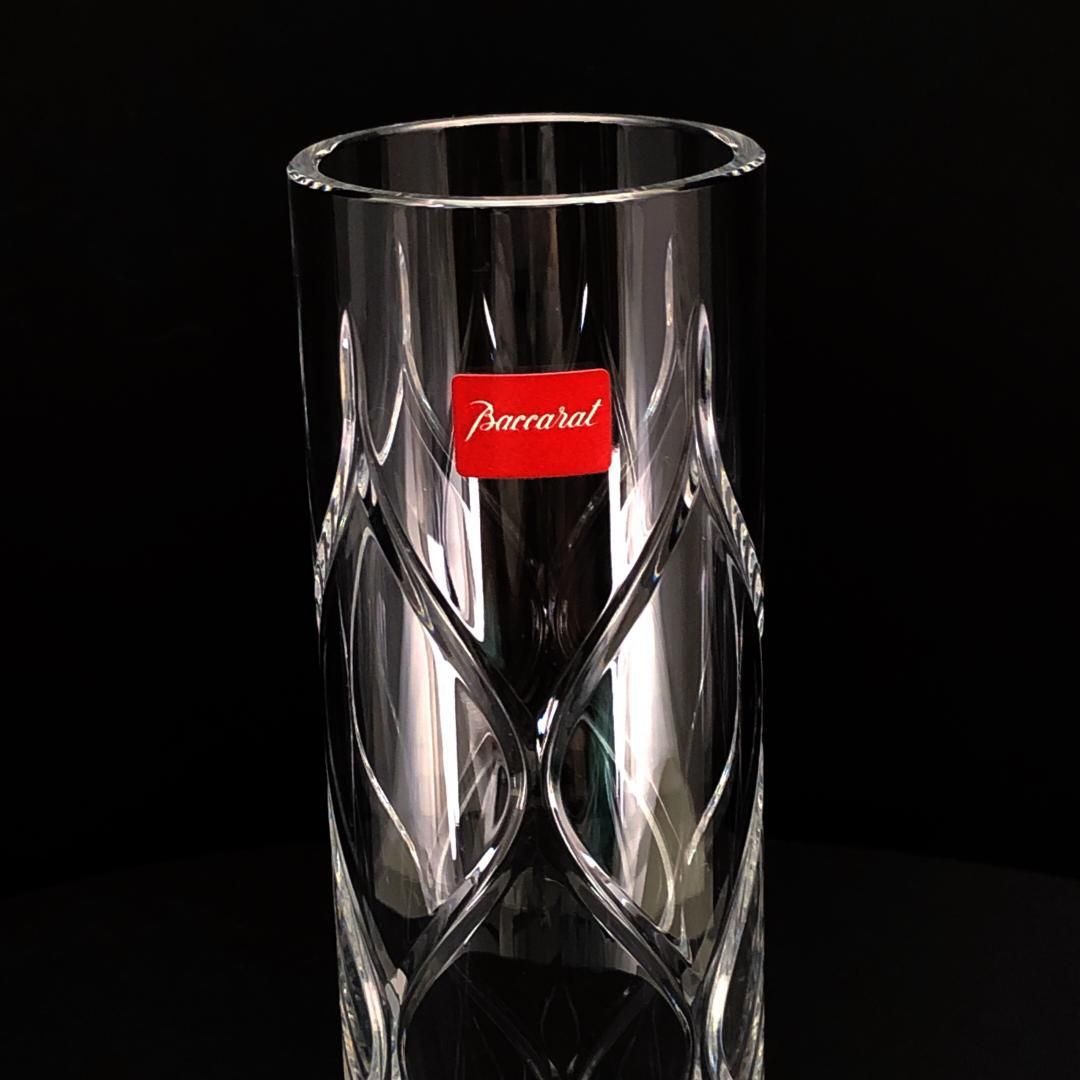 【美品】Baccarat バカラ／フラワーベース 花瓶／クリスタルグラス／クリア／BC443
