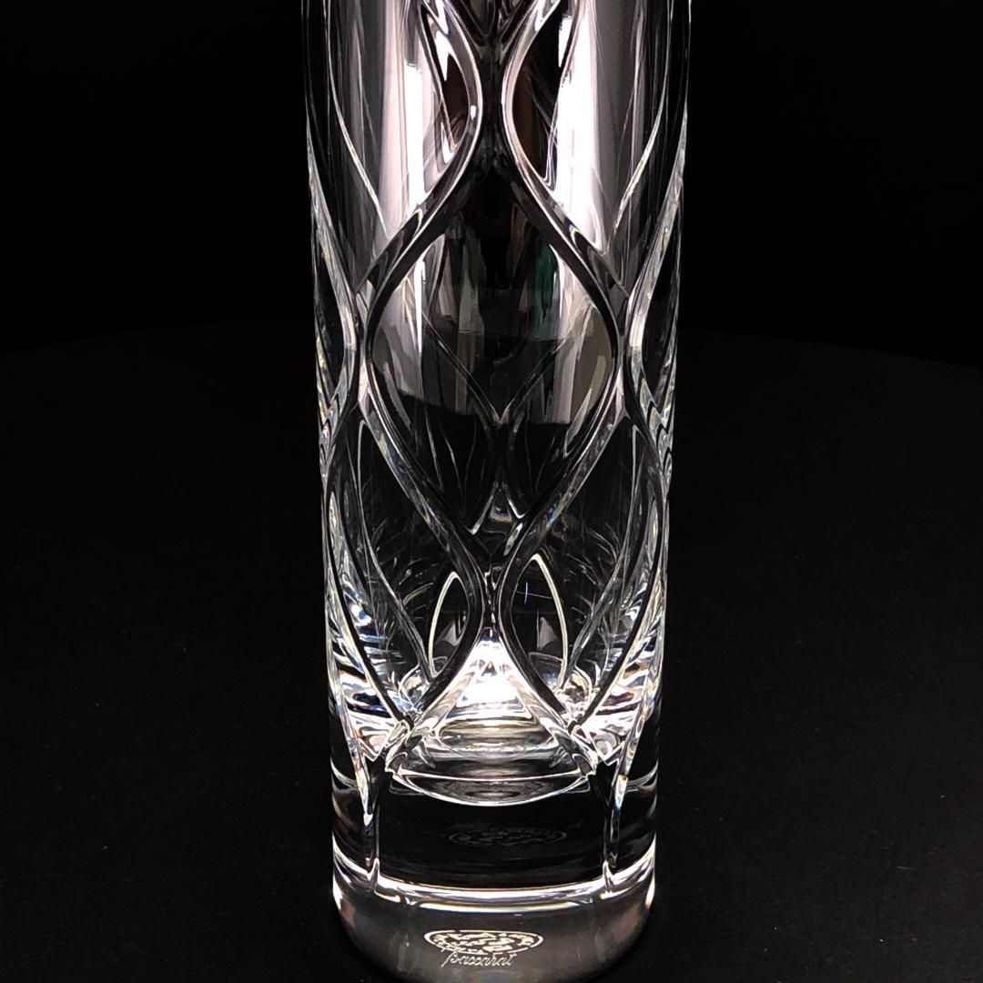 【美品】Baccarat バカラ／フラワーベース 花瓶／クリスタルグラス／クリア／BC443