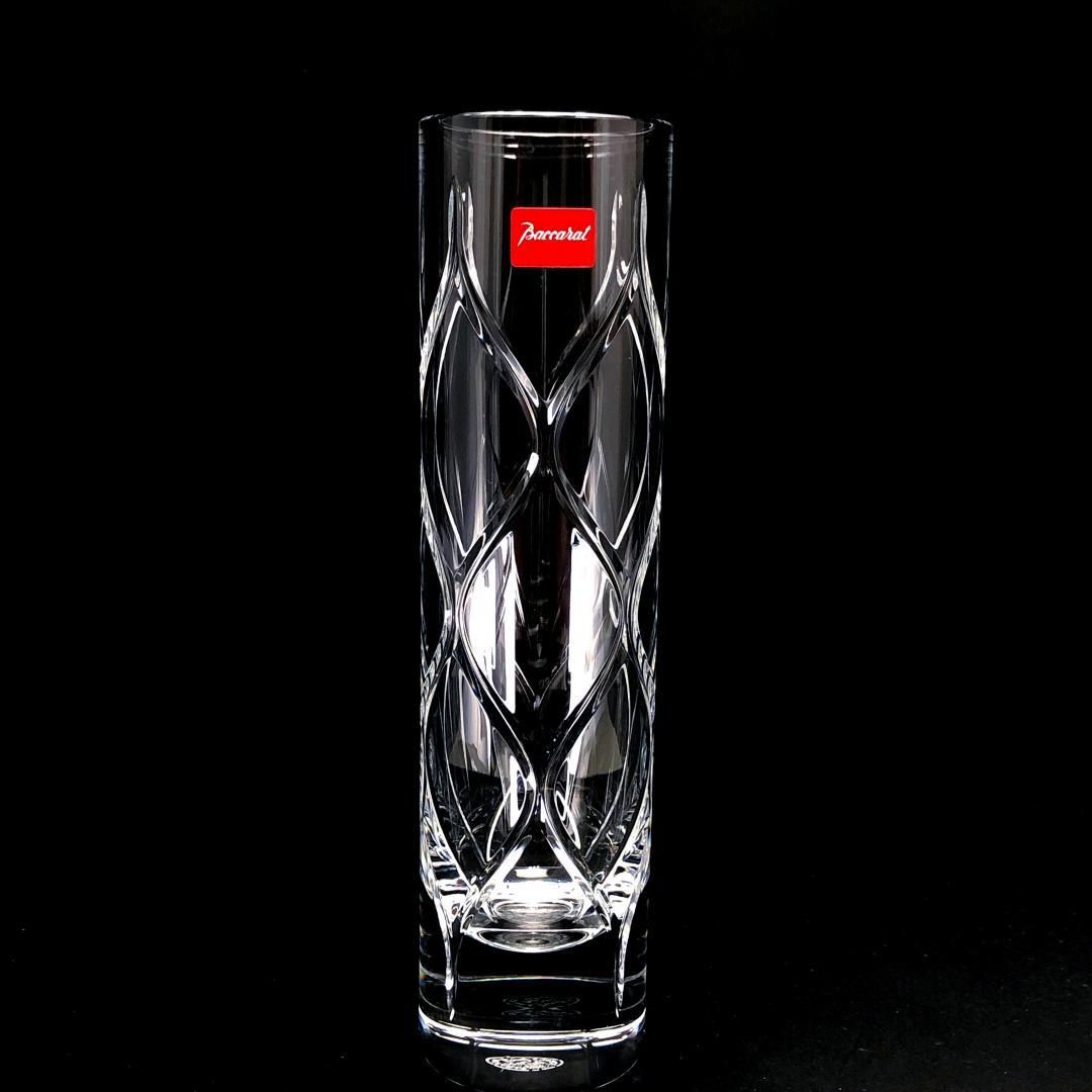 【美品】Baccarat バカラ／フラワーベース 花瓶／クリスタルグラス／クリア／BC443