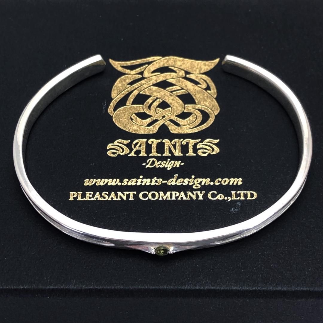 【箱付き】SAINTS セインツ／モルダバイト メンズ シルバー バングル SSB910MV／モルダバイト・SV92／シルバー