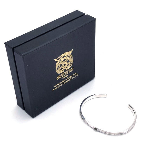 【箱付き】SAINTS セインツ／モルダバイト メンズ シルバー バングル SSB910MV／モルダバイト・SV92／シルバー