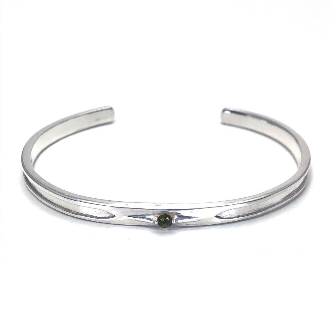 【箱付き】SAINTS セインツ／モルダバイト メンズ シルバー バングル SSB910MV／モルダバイト・SV92／シルバー