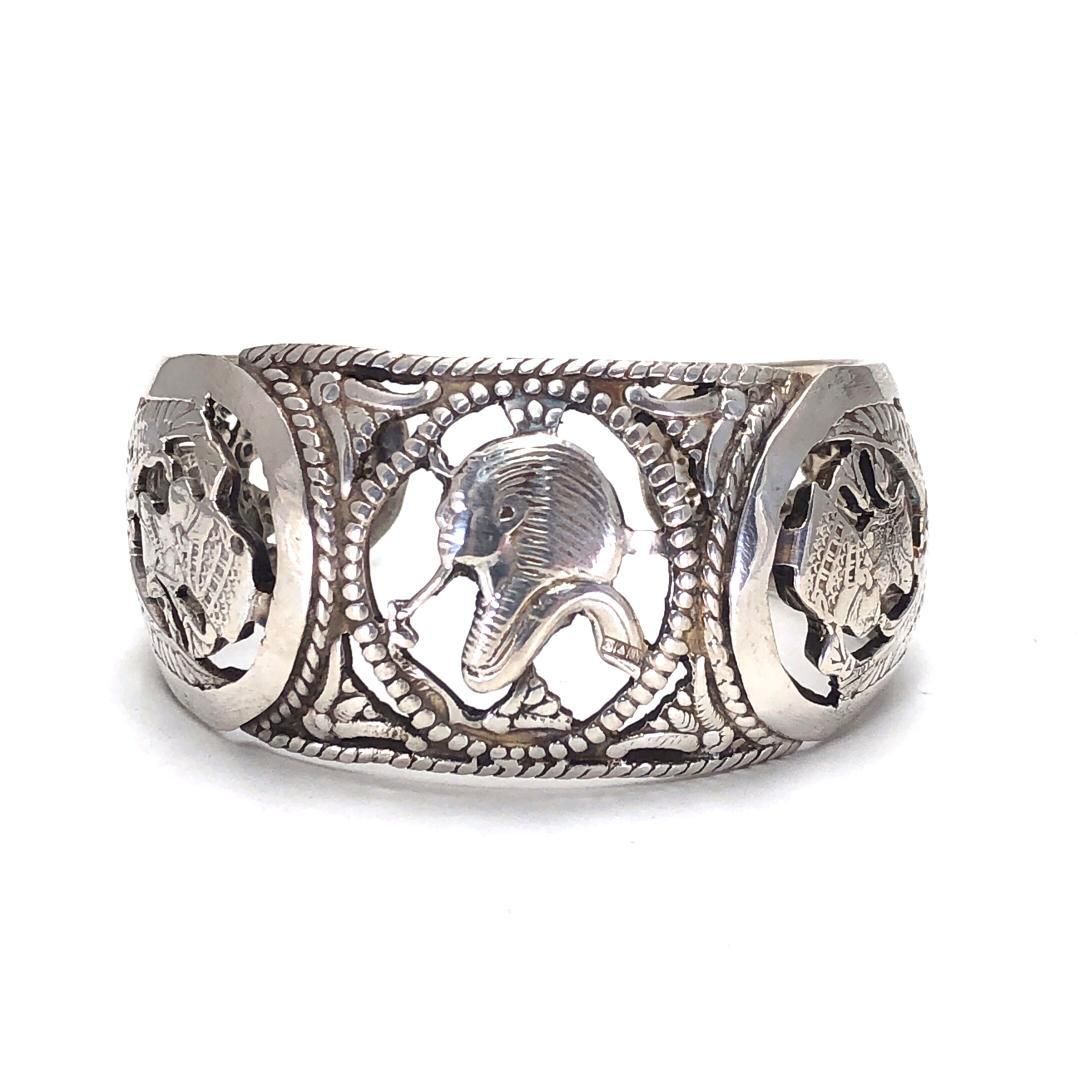 古代エジプトデザイン／バングル／合金／シルバー