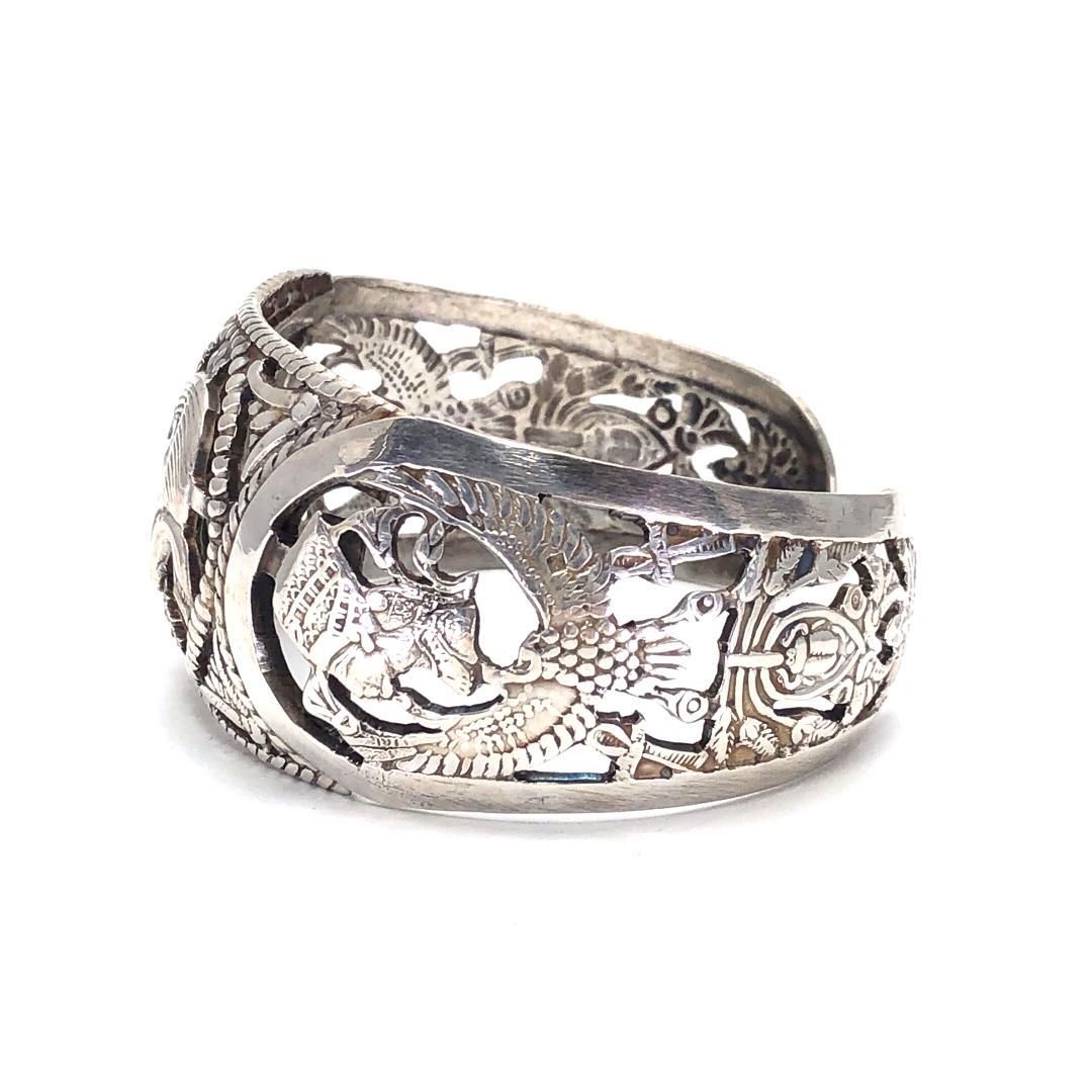 古代エジプトデザイン／バングル／合金／シルバー