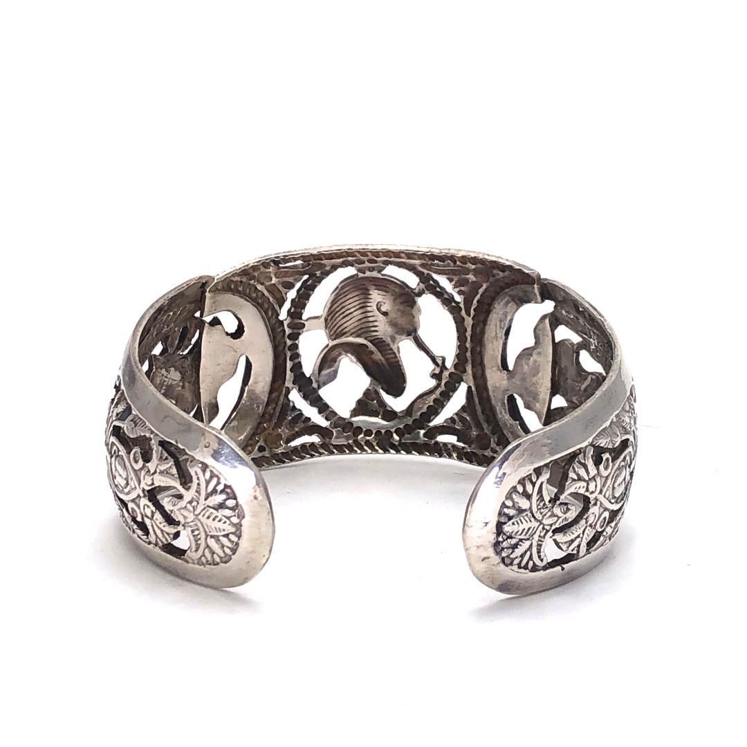 古代エジプトデザイン／バングル／合金／シルバー