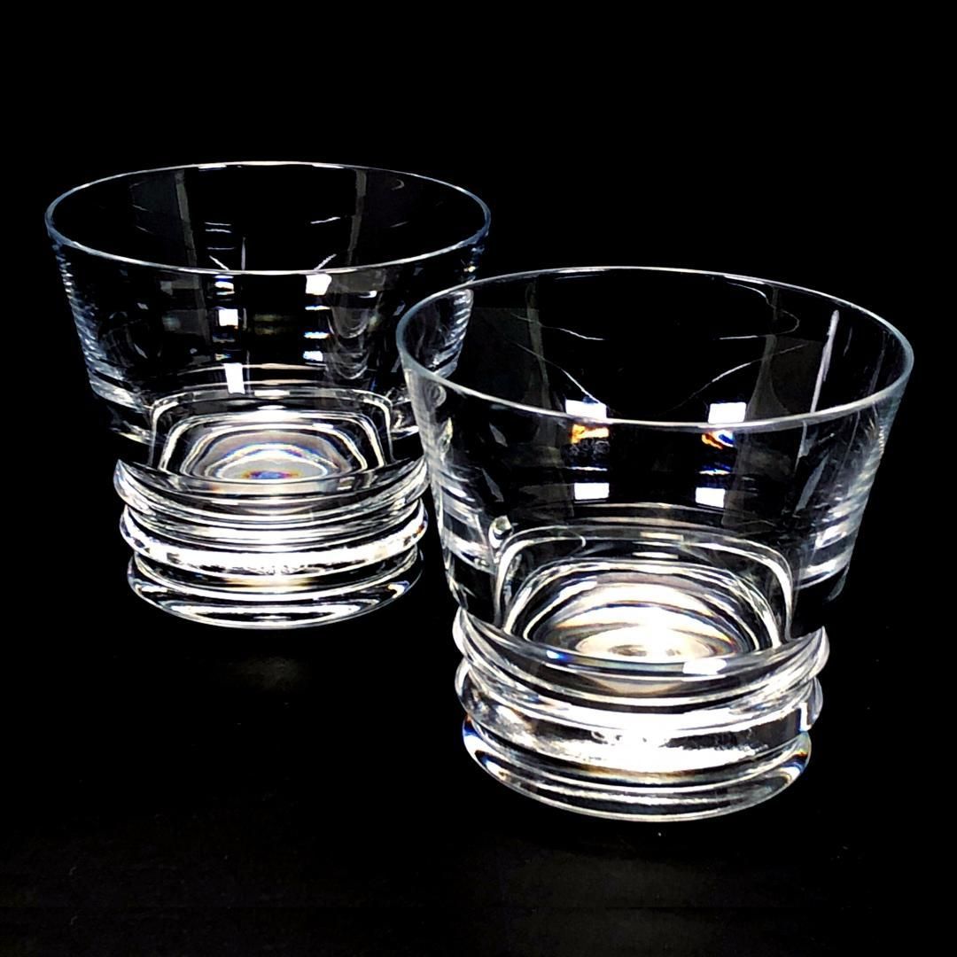 【美品】Baccarat バカラ／ベガ ペア タンブラー Lサイズ／クリスタルグラス／クリア／BC445