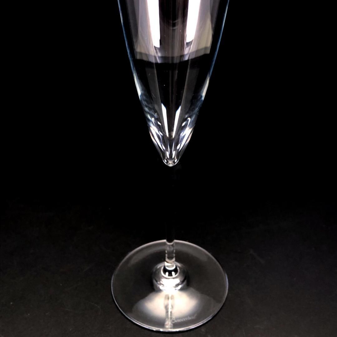 【美品・箱付】Baccarat バカラ／ドン ペリニョン シャンパンフルート 23cm／クリスタルグラス／クリア／BC446