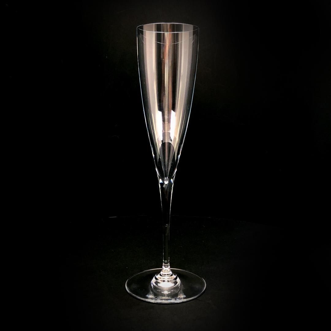 【美品・箱付】Baccarat バカラ／ドン ペリニョン シャンパンフルート 23cm／クリスタルグラス／クリア／BC446