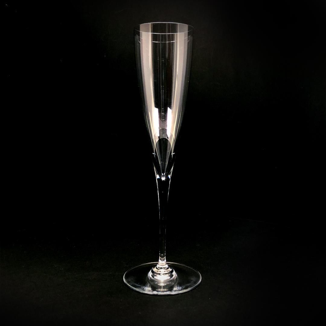 【美品・箱付】Baccarat バカラ／ドン ペリニョン シャンパンフルート 23cm／クリスタルグラス／クリア／BC446