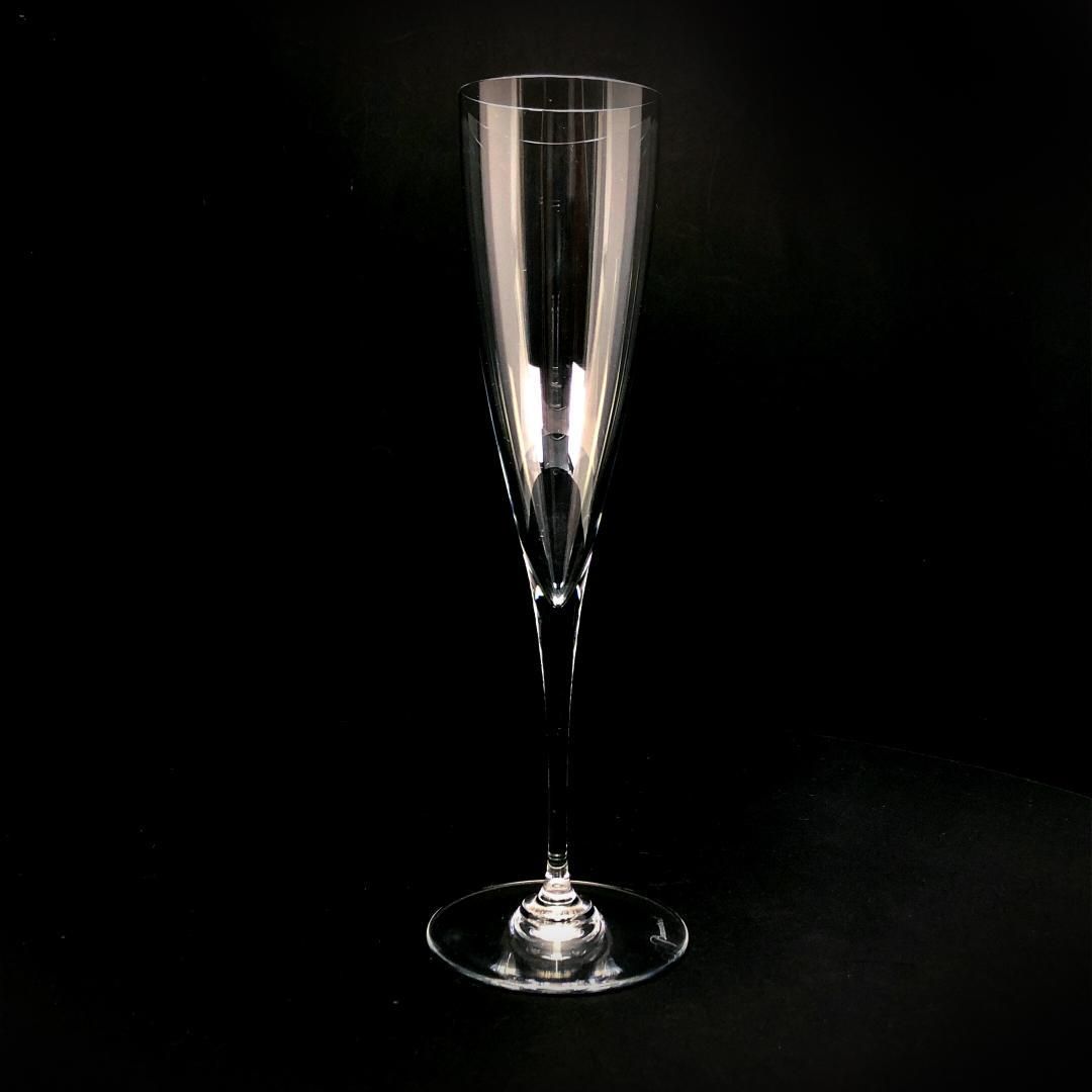 【美品・箱付】Baccarat バカラ／ドン ペリニョン シャンパンフルート 23cm／クリスタルグラス／クリア／BC446