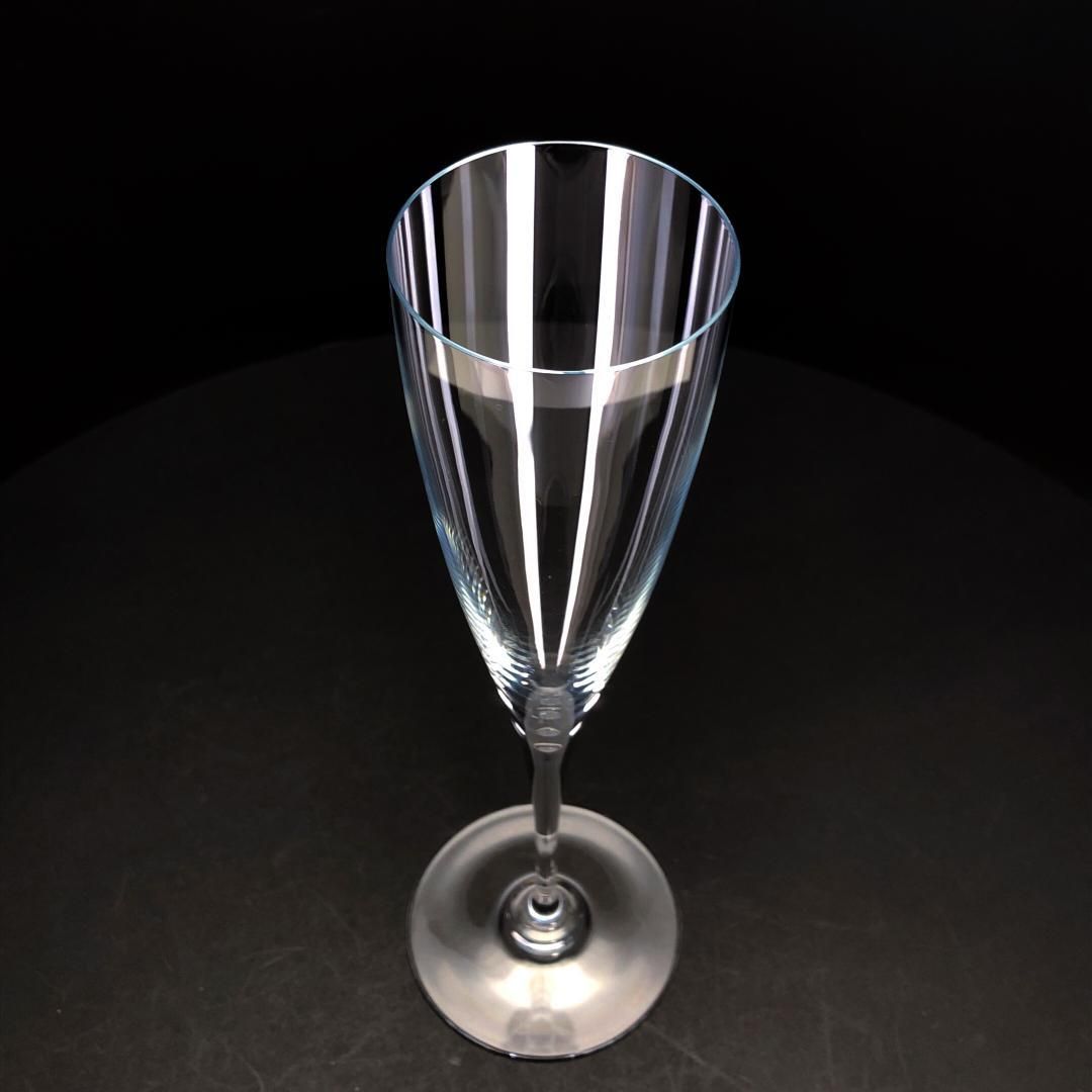 【美品・箱付】Baccarat バカラ／ドン ペリニョン シャンパンフルート 23cm／クリスタルグラス／クリア／BC446