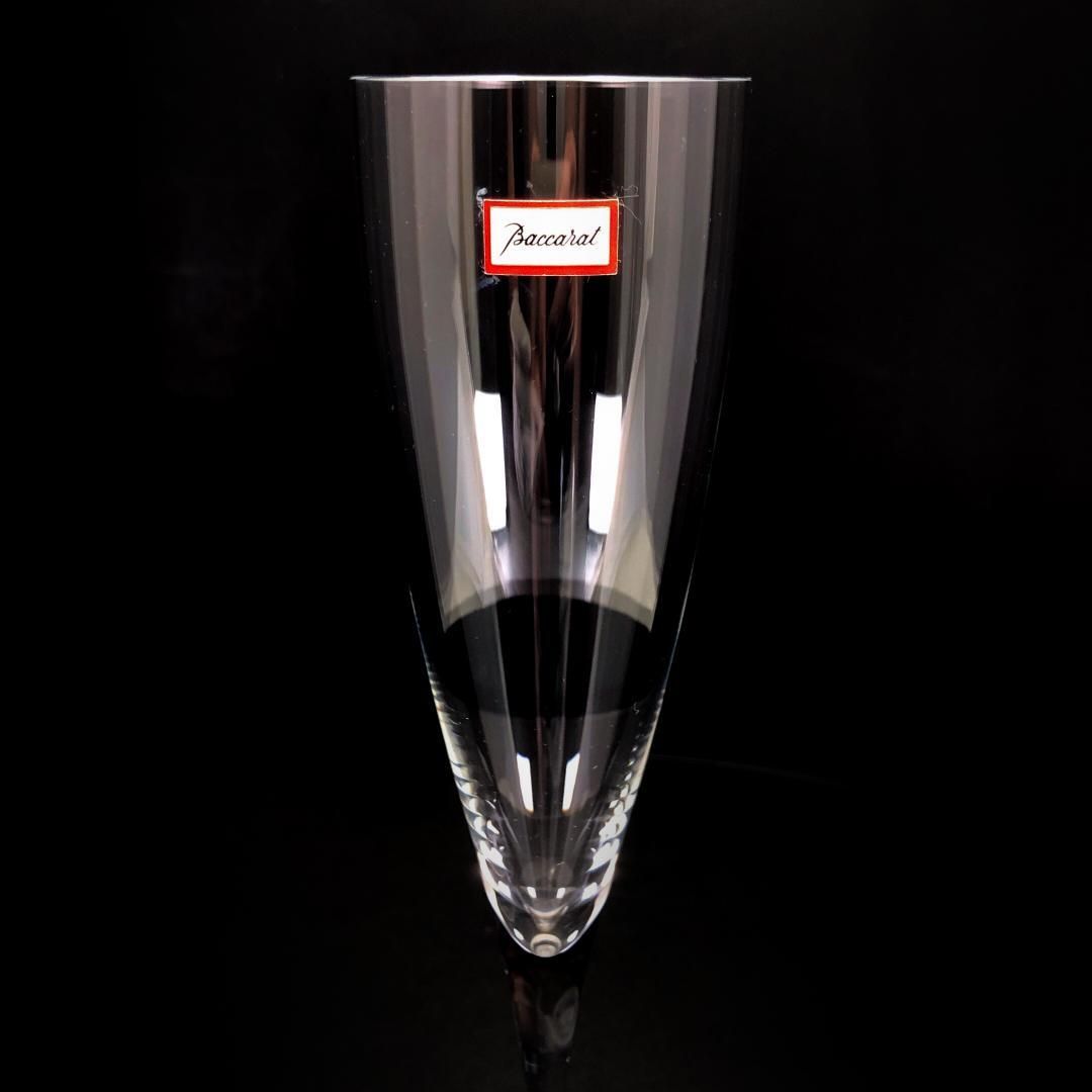 【美品】Baccarat バカラ／ドン ペリニョン シャンパンフルート 23cm／クリスタルグラス／クリア／BC448