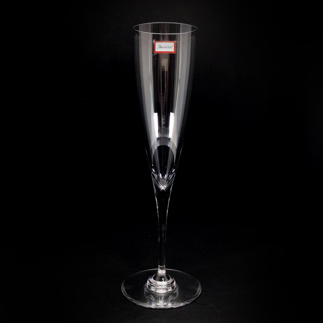 【美品】Baccarat バカラ／ドン ペリニョン シャンパンフルート 23cm／クリスタルグラス／クリア／BC448