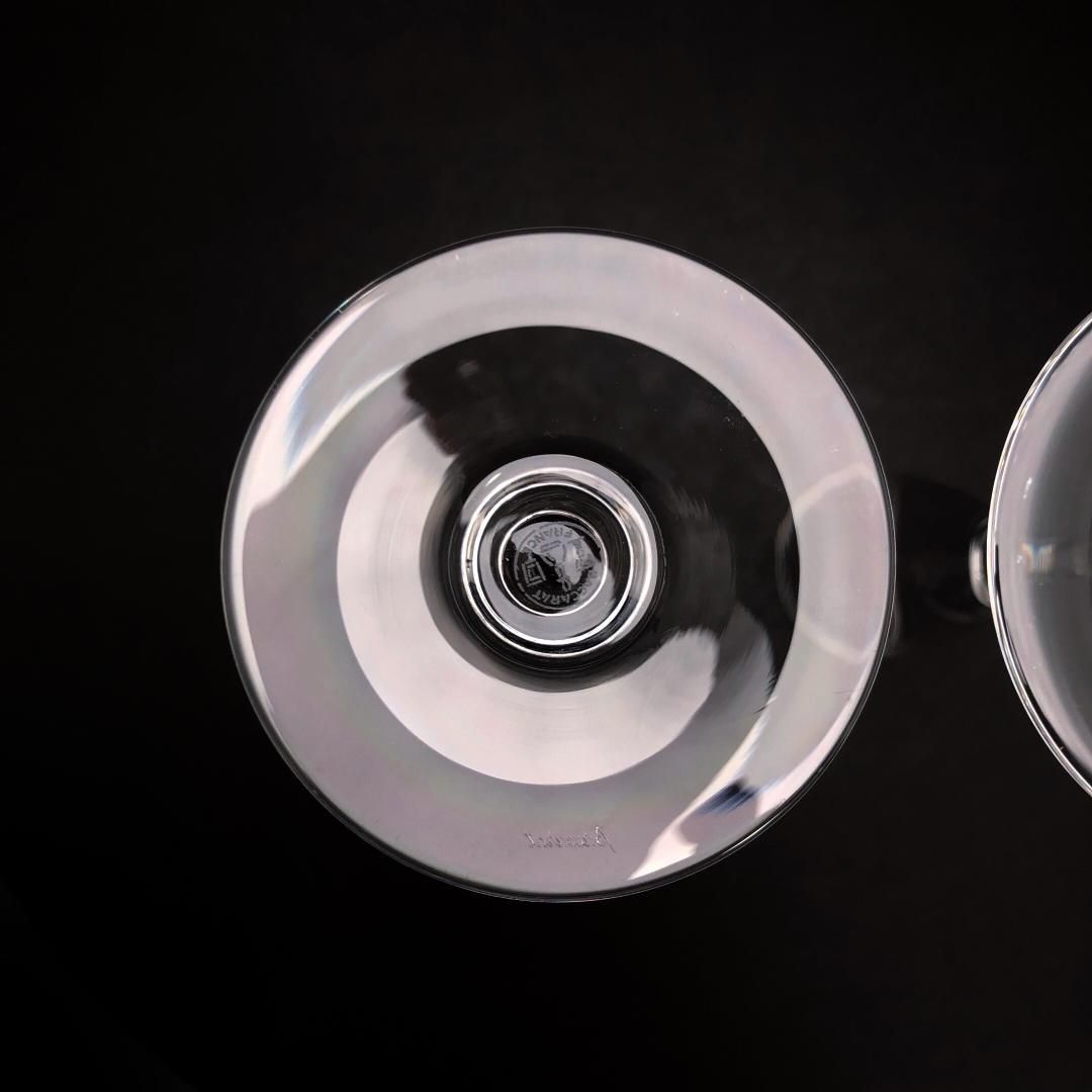 【美品】Baccarat バカラ／ドン ペリニョン ペア シャンパンフルート 23cm／クリスタルグラス／クリア／BC450