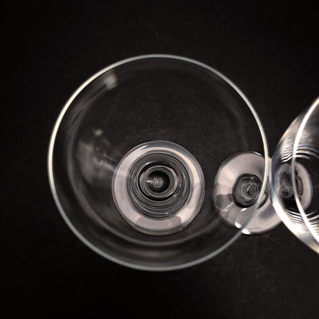 【美品】Baccarat バカラ／ドン ペリニョン ペア シャンパンフルート 20cm／クリスタルグラス／クリア／BC454