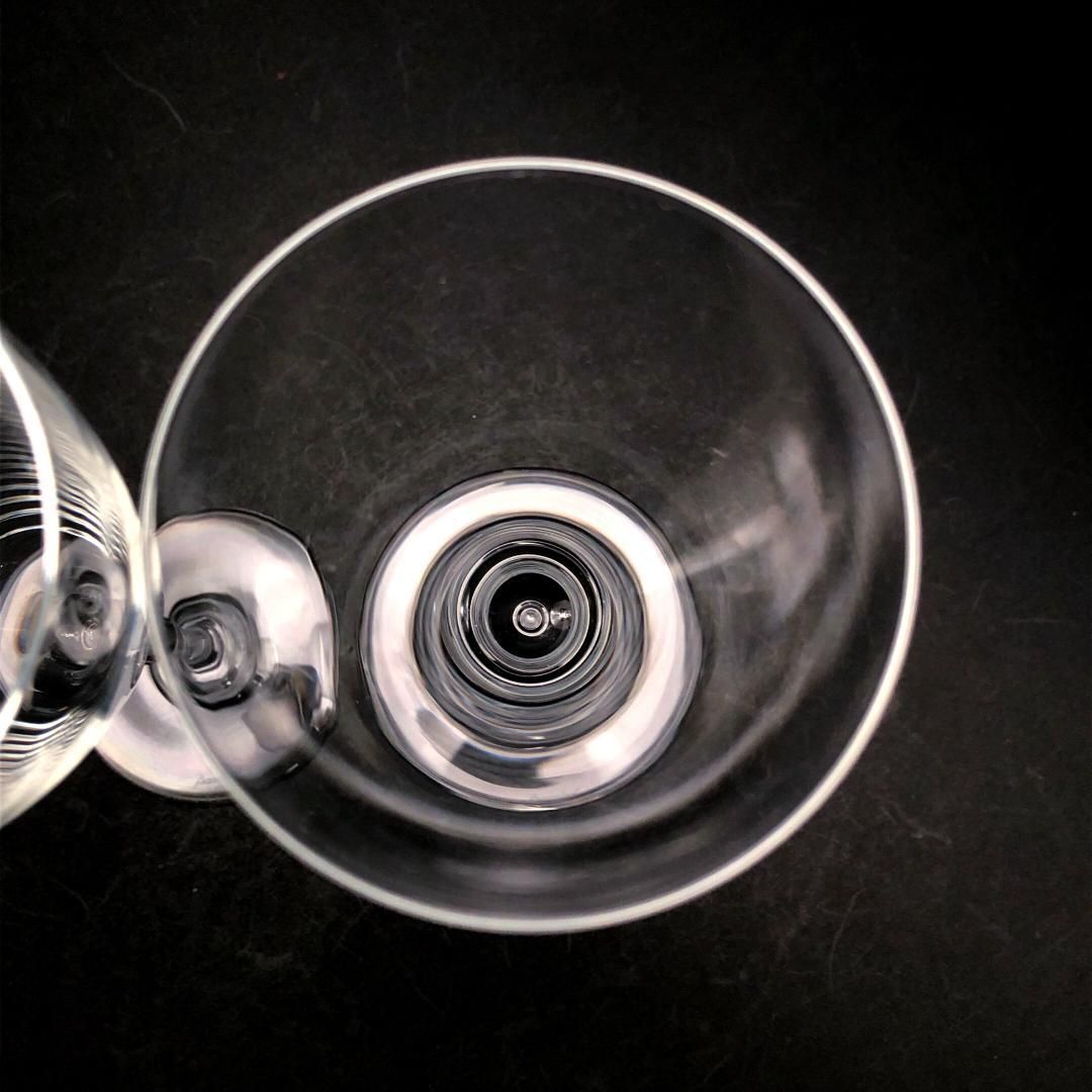 【美品】Baccarat バカラ／ドン ペリニョン ペア シャンパンフルート 20cm／クリスタルグラス／クリア／BC454