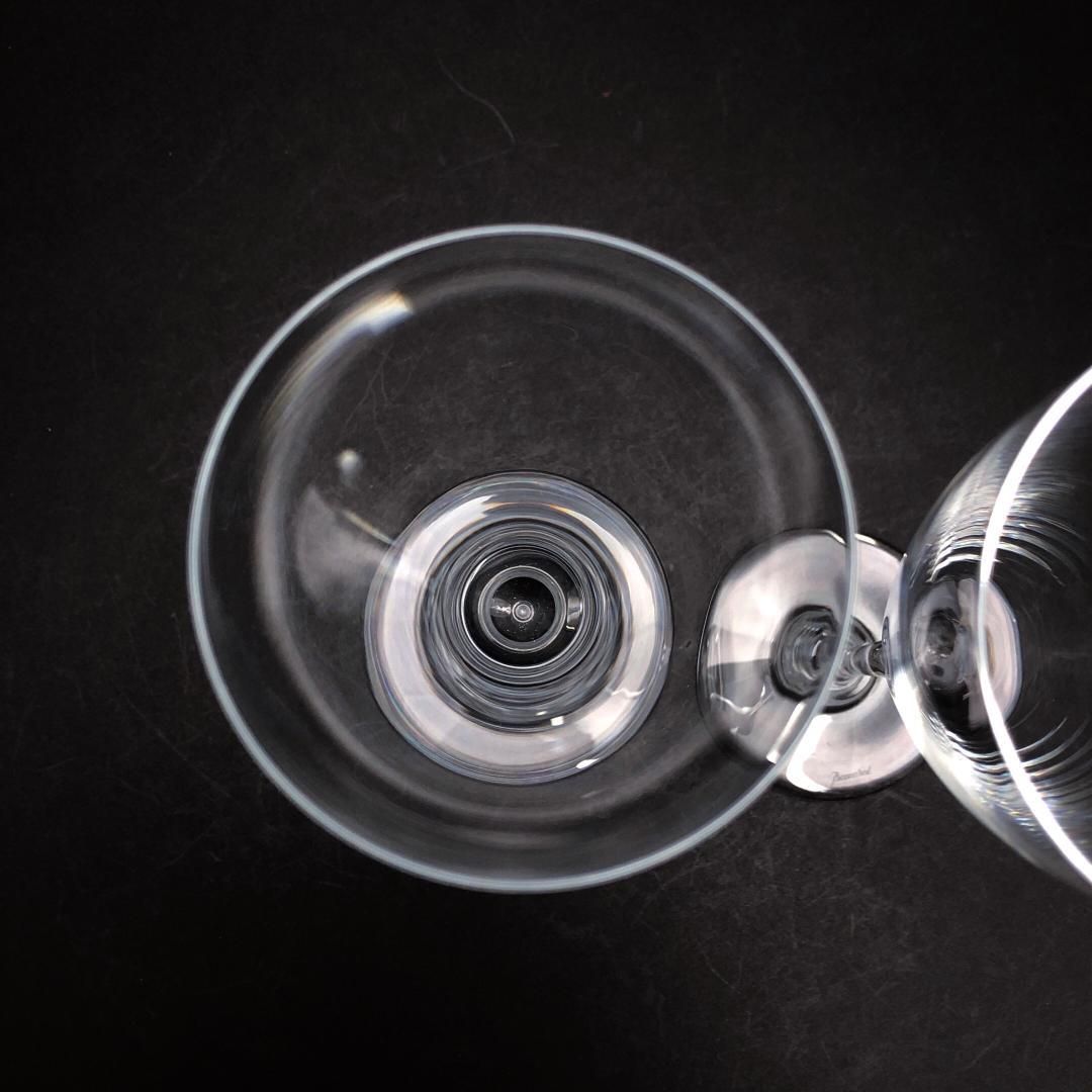 【美品】Baccarat バカラ／ドン ペリニョン ペア シャンパンフルート 20cm／クリスタルグラス／クリア／BC455