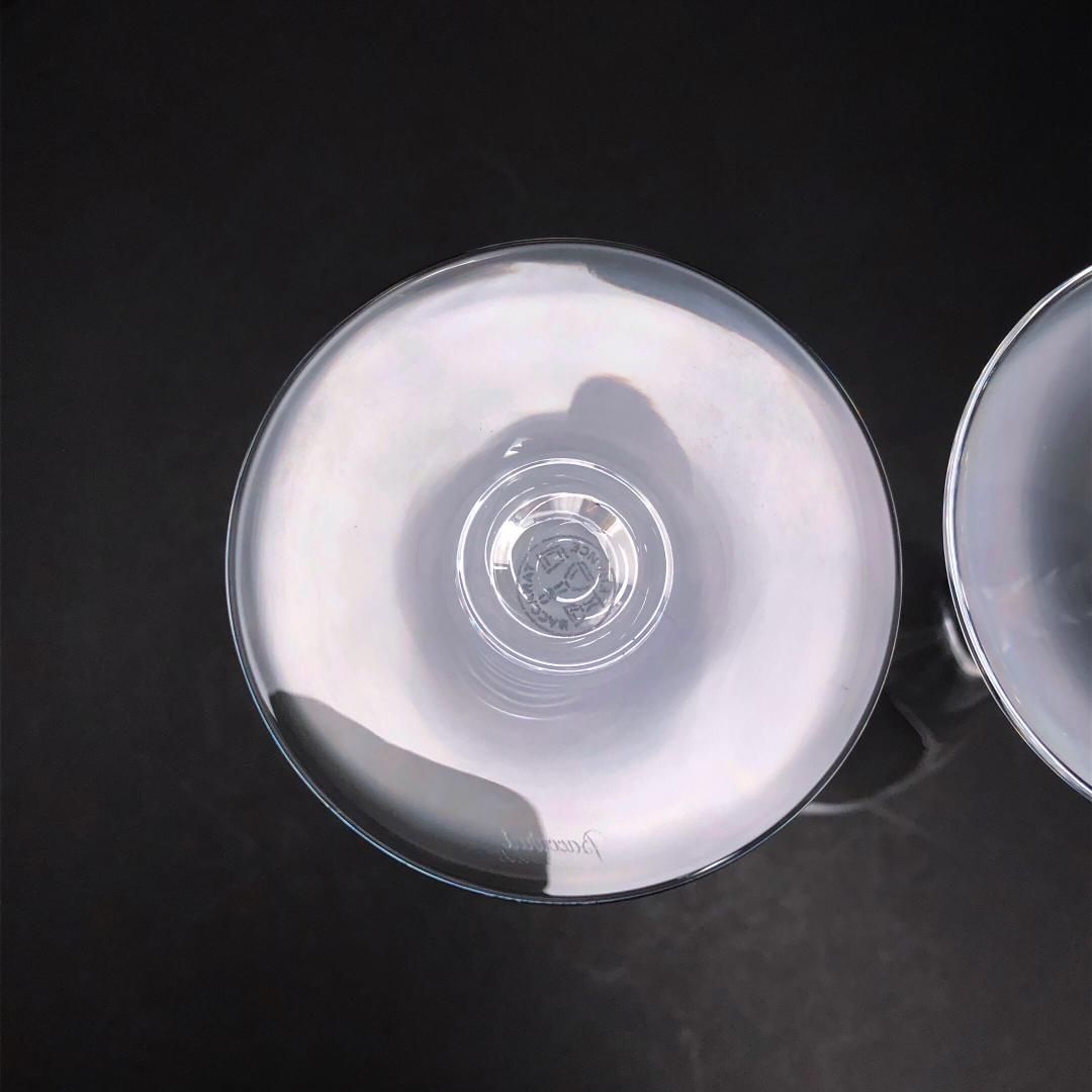 【美品】Baccarat バカラ／ドン ペリニョン ペア シャンパンフルート 20cm／クリスタルグラス／クリア／BC455