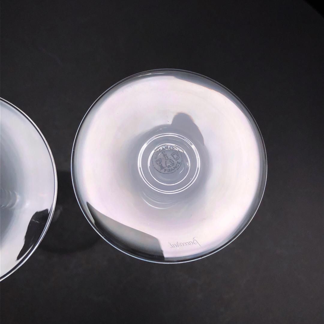 【美品】Baccarat バカラ／ドン ペリニョン ペア シャンパンフルート 20cm／クリスタルグラス／クリア／BC455