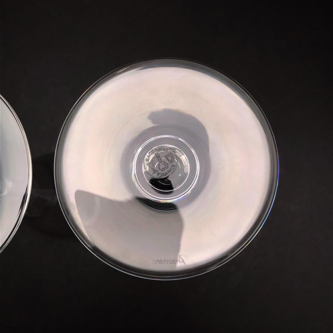 【美品】Baccarat バカラ／ドン ペリニョン ペア シャンパンフルート 20cm／クリスタルグラス／クリア／BC456