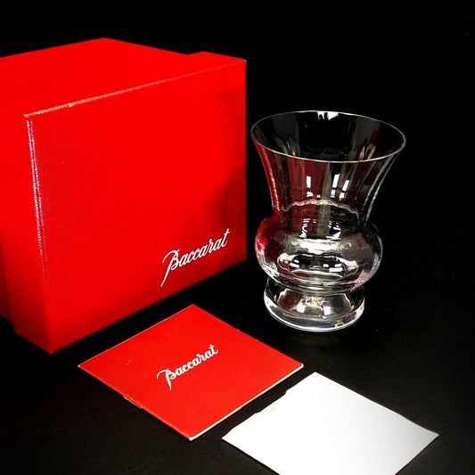【美品・箱付き】Baccarat バカラ／シャルダンピオニー フラワーベース／クリスタルグラス／クリア／BC477