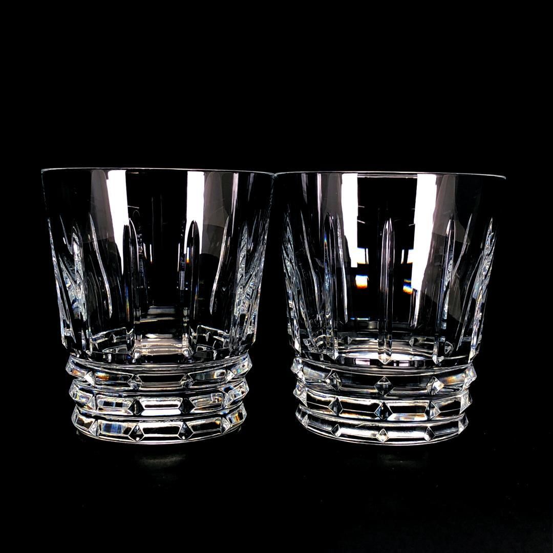 【美品・箱付き】Baccarat バカラ／アルルカン ペア タンブラー／クリスタルグラス／クリア／BC481