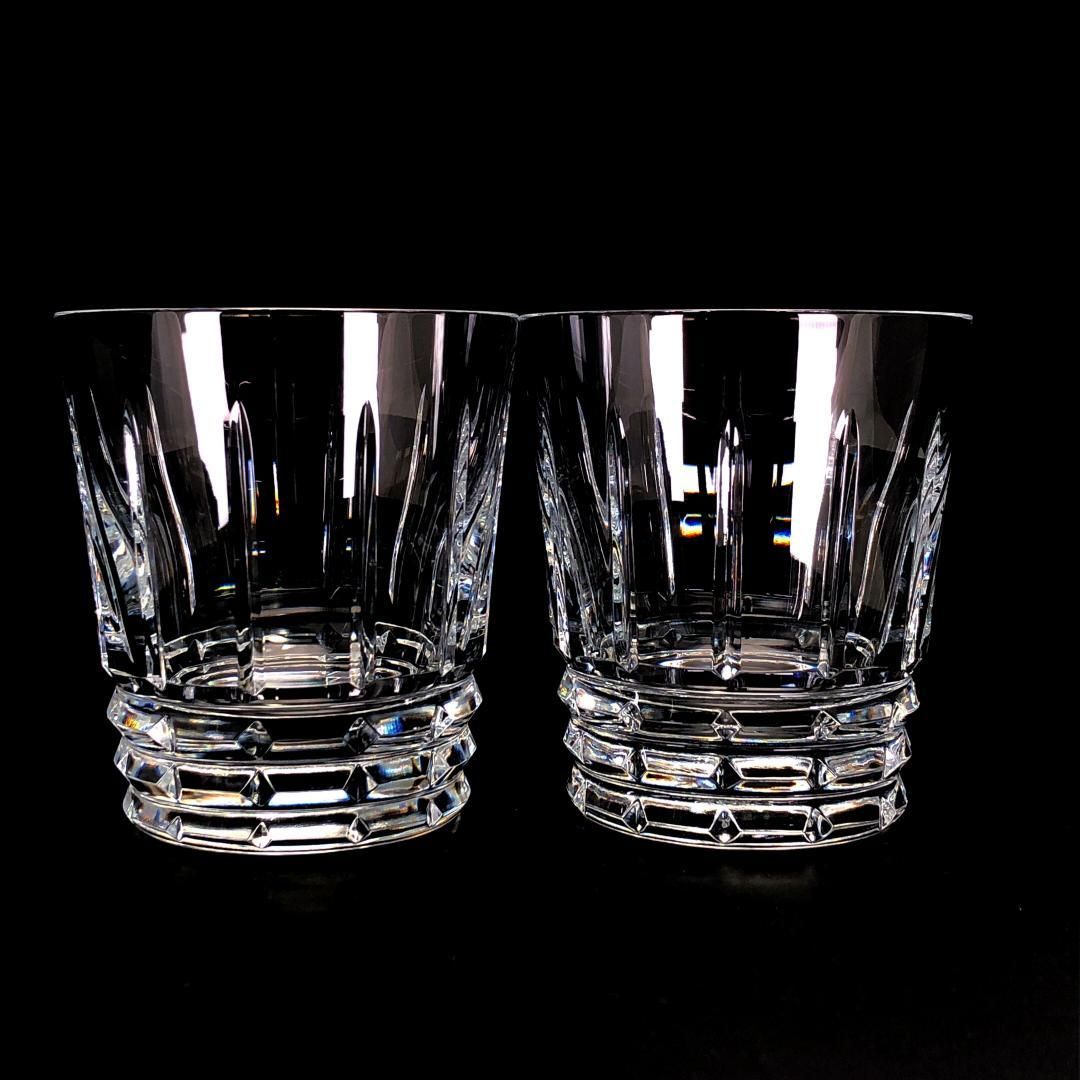 【美品・箱付き】Baccarat バカラ／アルルカン ペア タンブラー／クリスタルグラス／クリア／BC481