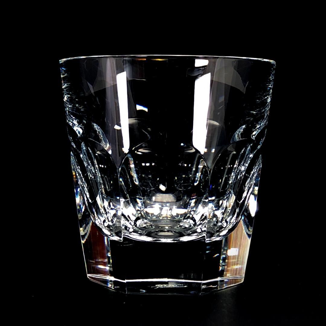 【美品・箱付き】Baccarat バカラ／アルクール オールドファッション Lサイズ／クリスタルグラス・SV925／ブルー・シルバー／BC485