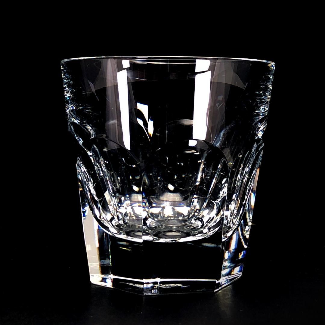 【美品・箱付き】Baccarat バカラ／アルクール オールドファッション Lサイズ／クリスタルグラス・SV925／ブルー・シルバー／BC485