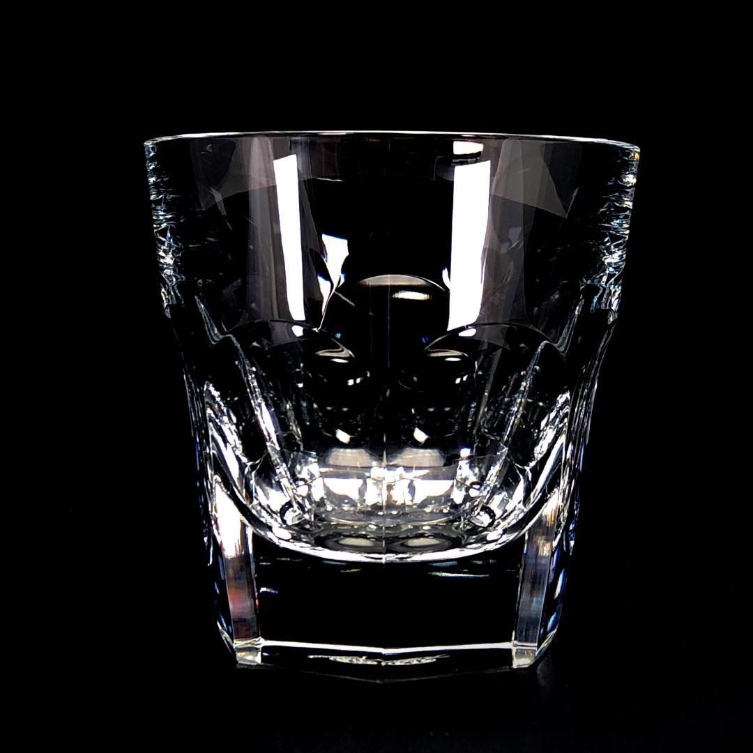 【美品・箱付き】Baccarat バカラ／アルクール オールドファッション Lサイズ／クリスタルグラス・SV925／ブルー・シルバー／BC485