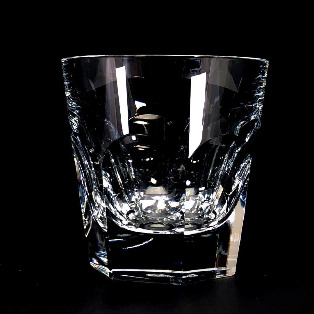 【美品・箱付き】Baccarat バカラ／アルクール オールドファッション Lサイズ／クリスタルグラス・SV925／ブルー・シルバー／BC485