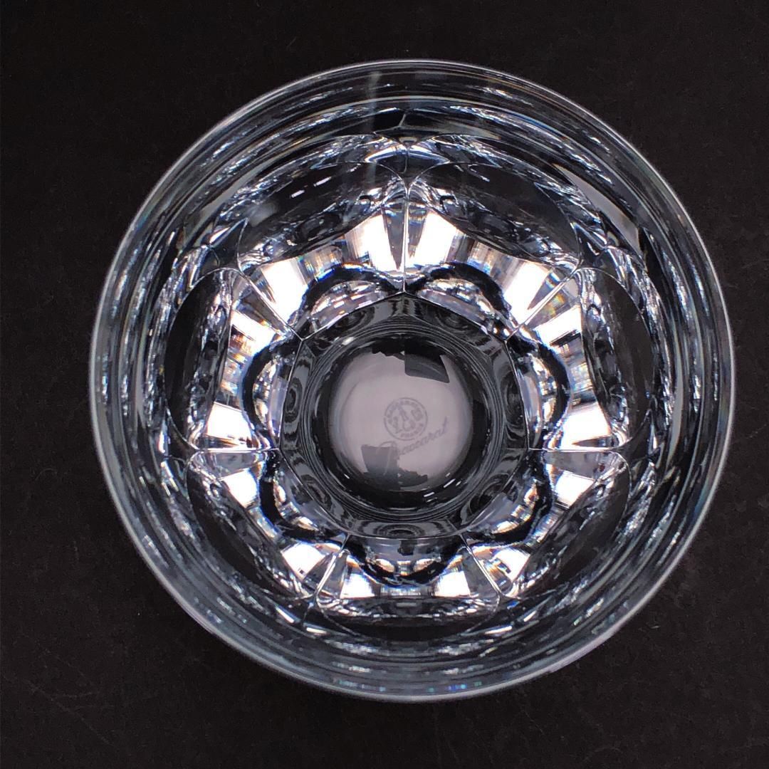 【美品・箱付き】Baccarat バカラ／アルクール オールドファッション Lサイズ／クリスタルグラス・SV925／ブルー・シルバー／BC485