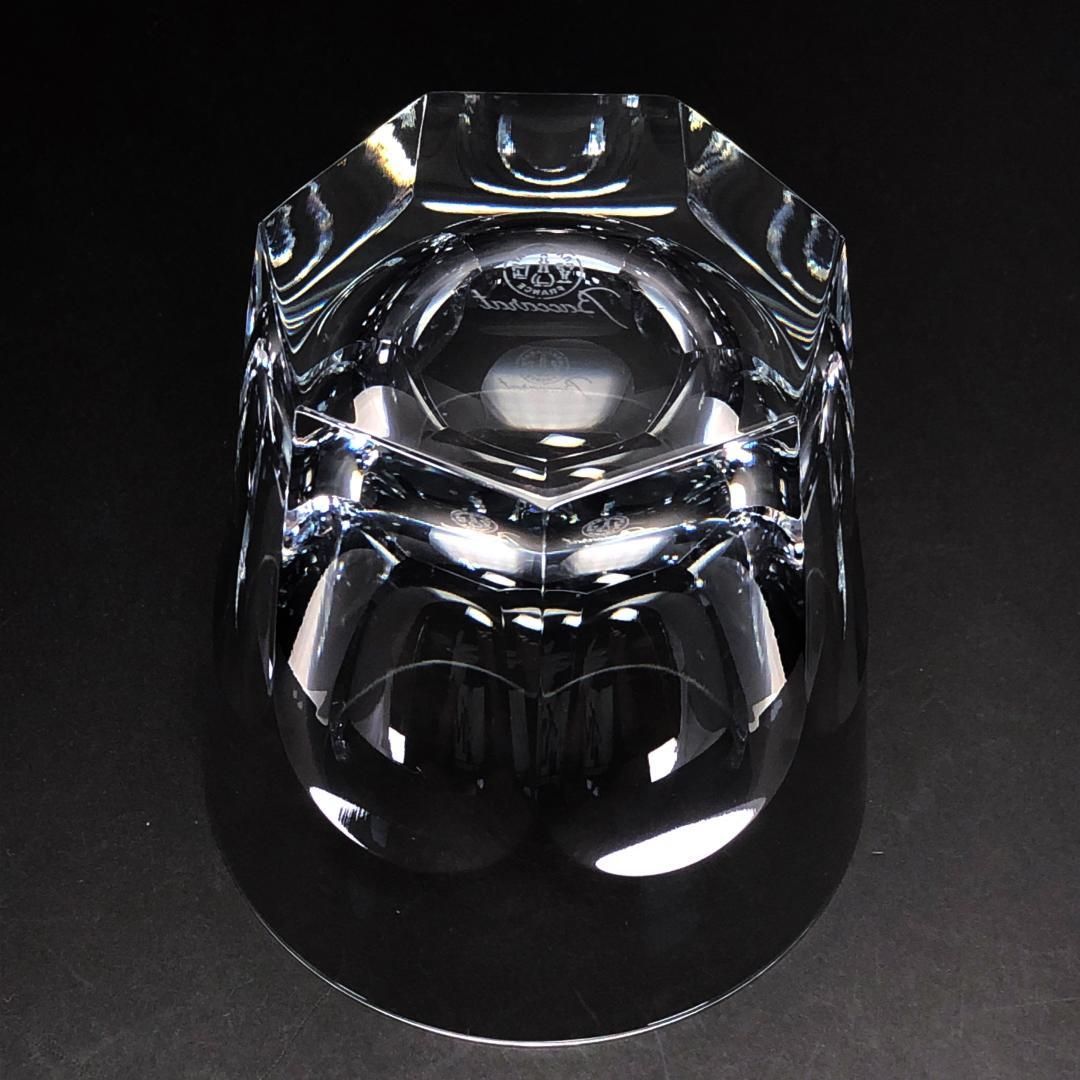 【美品・箱付き】Baccarat バカラ／アルクール オールドファッション Lサイズ／クリスタルグラス・SV925／ブルー・シルバー／BC485