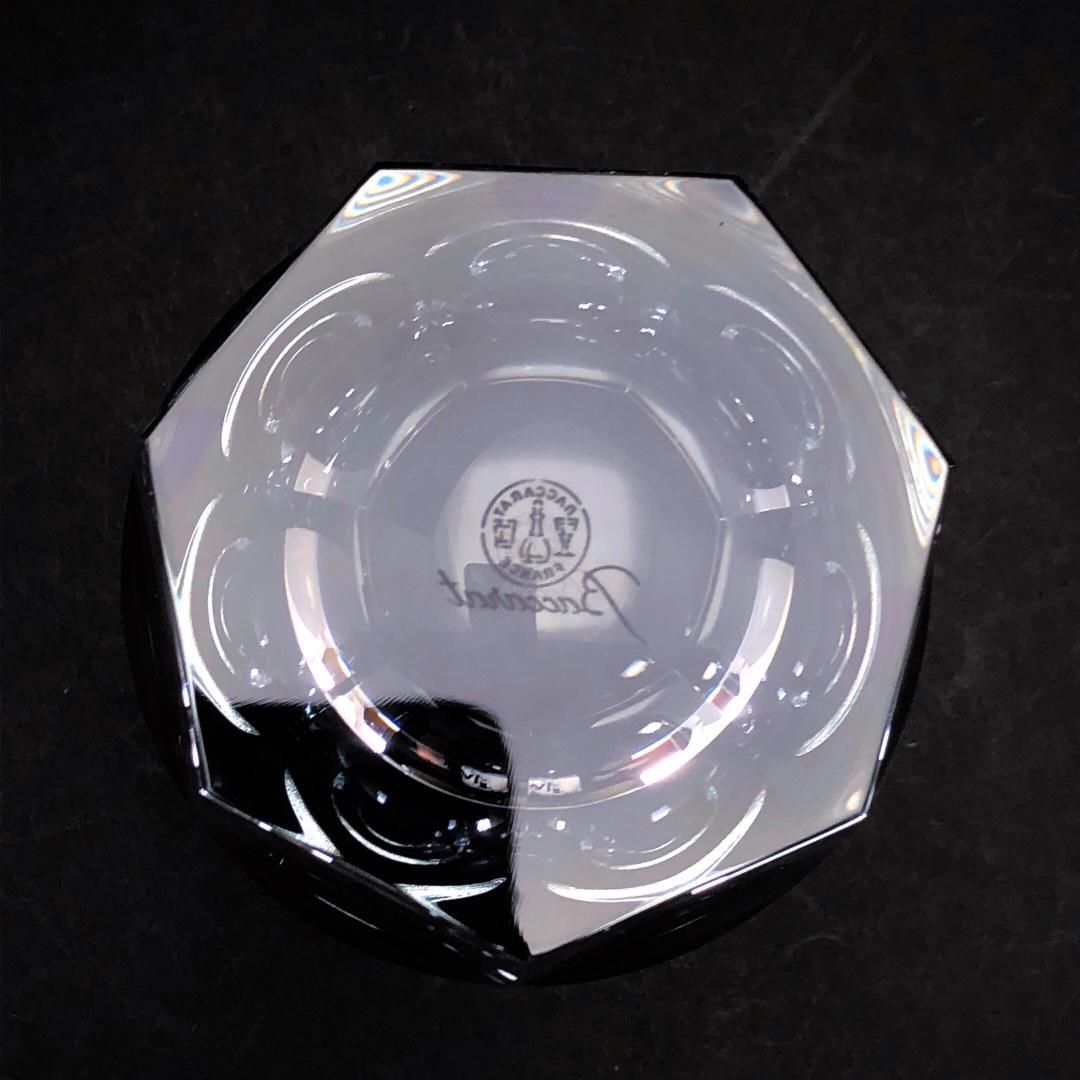 【美品・箱付き】Baccarat バカラ／アルクール オールドファッション Lサイズ／クリスタルグラス・SV925／ブルー・シルバー／BC485