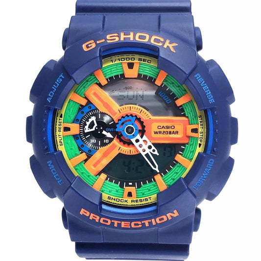 【美品】CASIO カシオ／G-SHOCK クレイジーカラーズ GA-110FC／クォーツ／樹脂／マルチカラー