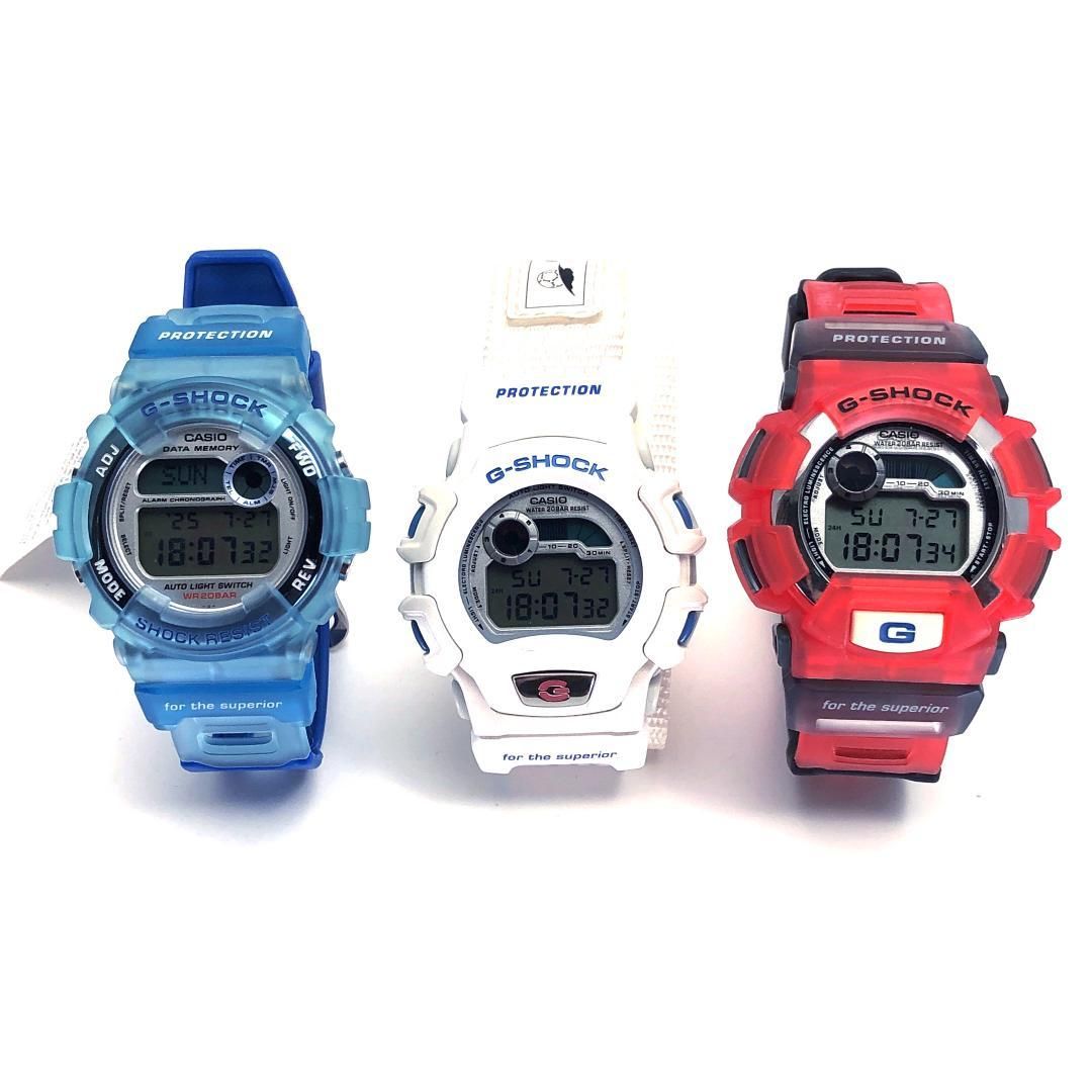 【電池交換済・箱付】CASIO カシオ／G-SHOCK フランス98 FIFAワールドカップ／クォオーツ／樹脂／マルチカラー